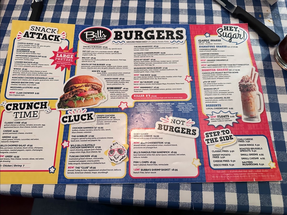 Bill's Bar & Burger Menu - Image 5
